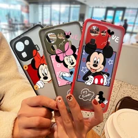 disney mickey minnie mouse for xiaomi mi 11 11t 10 10s 10t ultra lite pro 9 8 poco x3 f3 gt nfc frosted translucent phone case