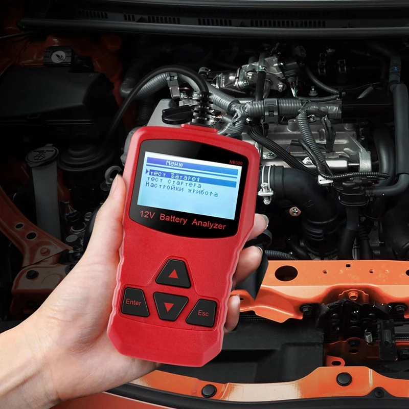 Анализатор аккумулятора NB300 12 В тестер автомобиля CCA BCI CA MCA JIS DIN IEC EN SAE GB для