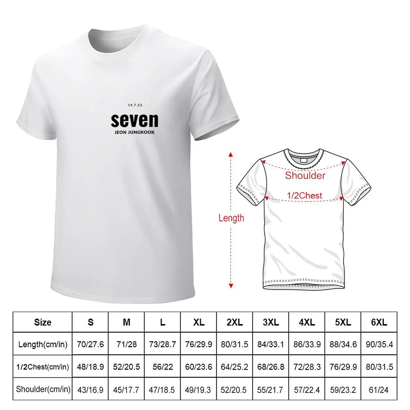Jungkook Seven футболка для мальчиков белые мужские хлопковые футболки