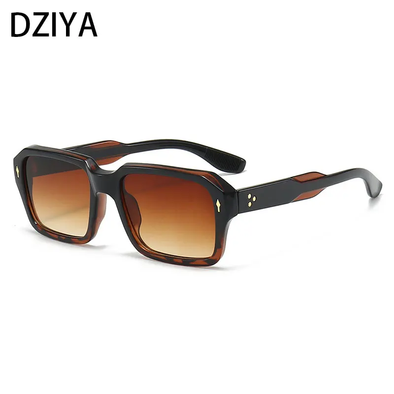 

Brand Design Square Rivet Sun Glasses Women Fashion Gradient Color Sunshade Big Size Vintage Driver Eyewear Uv400 61016