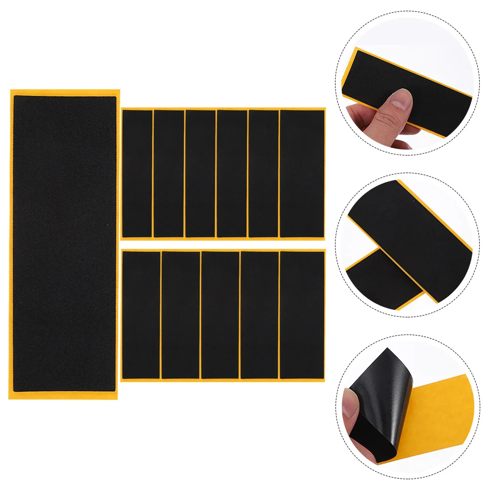 

12 Pcs Grip Tape Finger Skateboard Stickers Fingerboard Accessories Adhesive Foam Mini Anti Skid Tapes