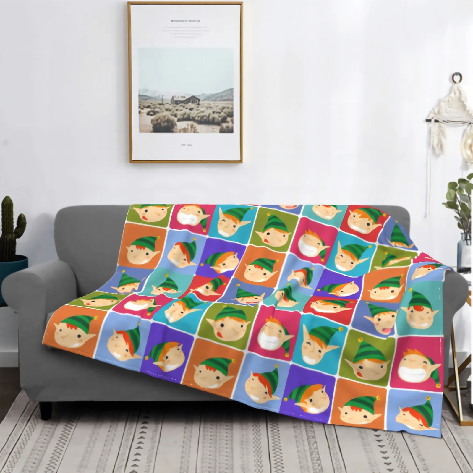 

Фланелевое Одеяло Elf, мягкое всесезонное покрывало 60 х50 дюймов для дивана, кровати, дома, для детей и взрослых