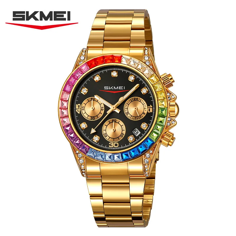 SkmeiFashion Мужские часыWind Rainbow Весенние повседневные женские часы Кварцевые