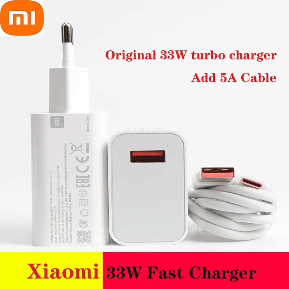

Адаптер для быстрой зарядки Xiaomi Mi 33W EU Turbo, 100 см, 5A, кабель для быстрой зарядки для MI 11, 11T, 10, 10T Pro, Poco X3, NFC, F3, M3, X3 Pro