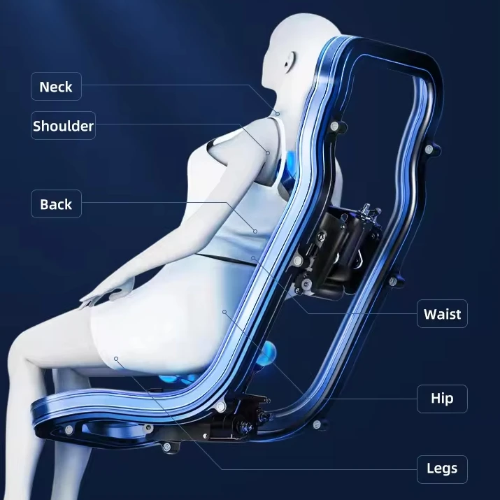 Фото Электрическое AI Smart Automatic Recliner 4D Массажное кресло для дома с нулевой гравитацией Роскошное массажное кресло для всего тела №2