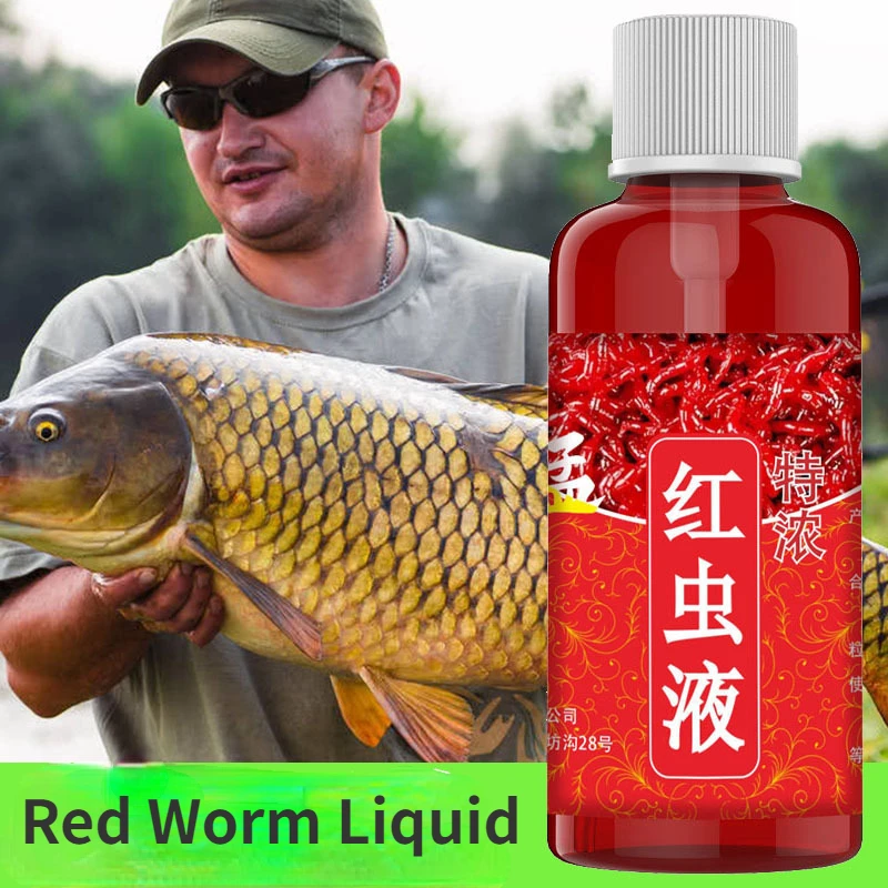

Fish Bait Additive 60ml Concentrated Red Worm Liquid High Concentration FishBait Attractant Tackle Food for Trout Cod Carp Bass