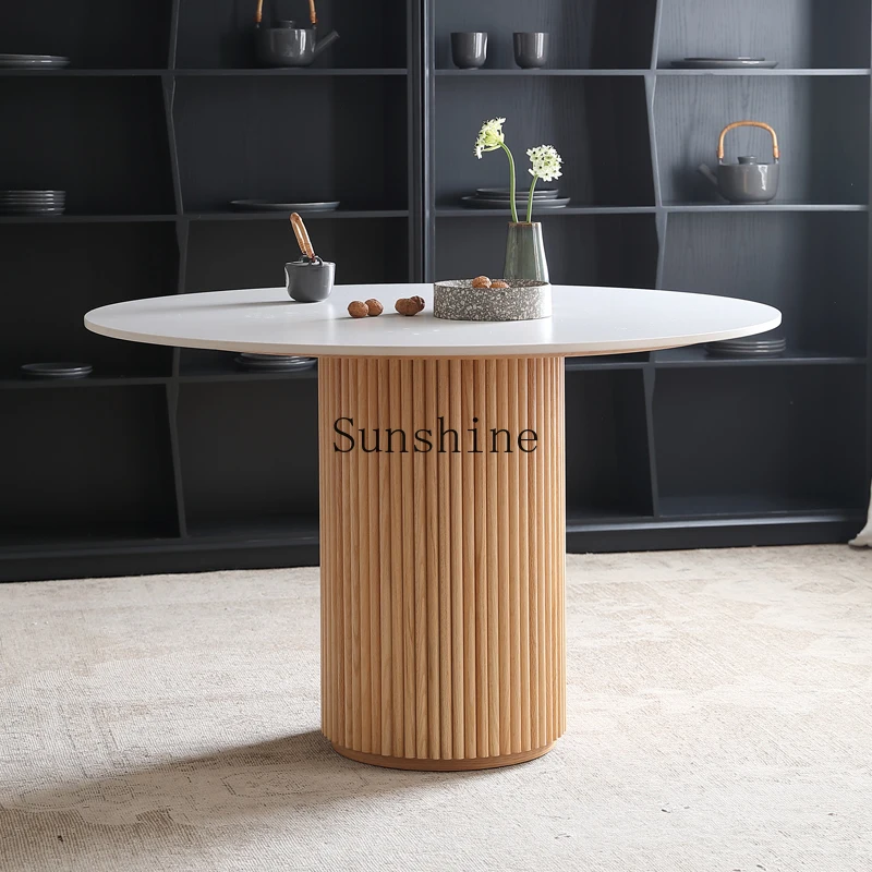 Обеденный стол из орехового дерева в скандинавском стиле ретро для переговоров