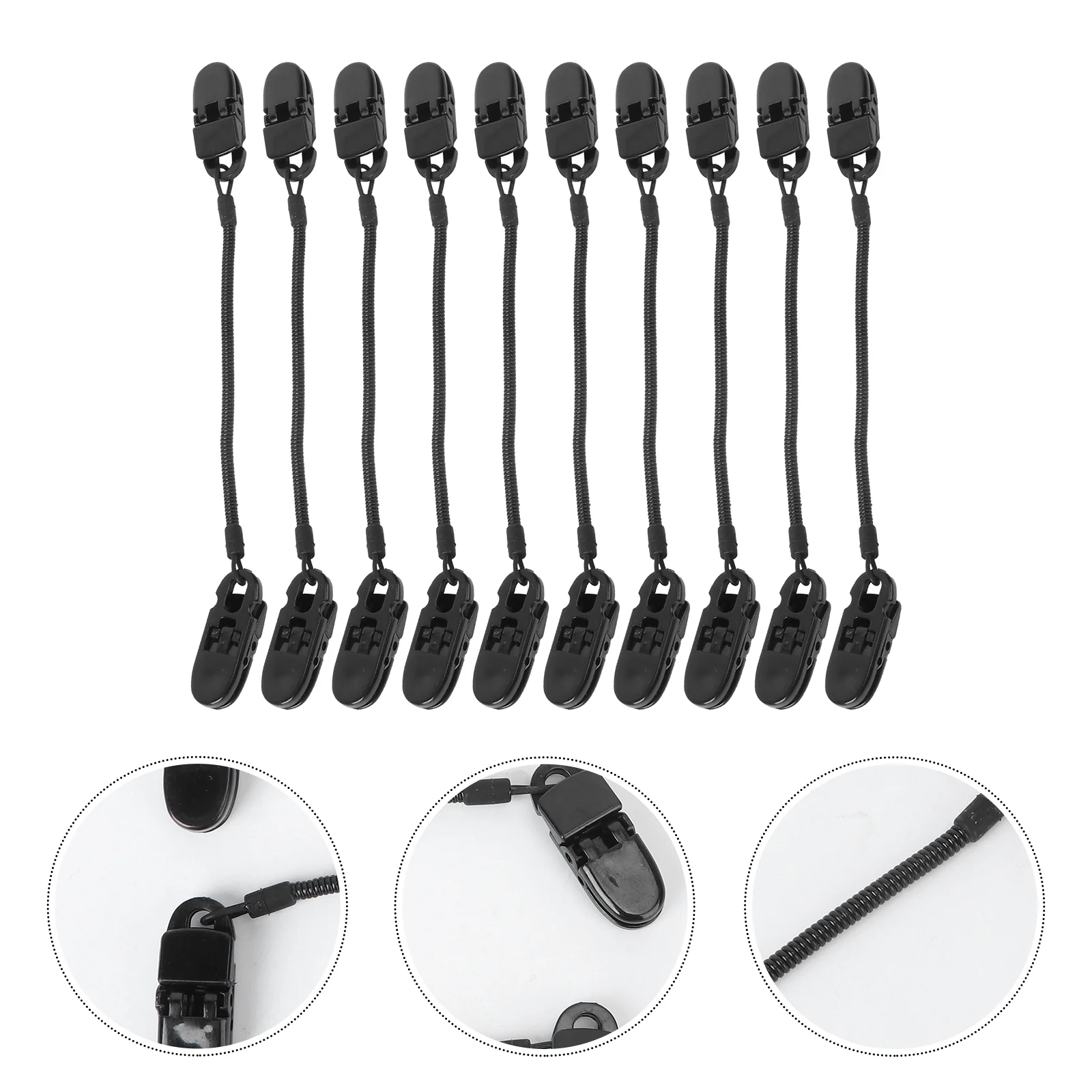 

10pcs Retainer Hat Leash Windy Clip Holder Windproof Clips Retainer for Fishing Boating Sailing