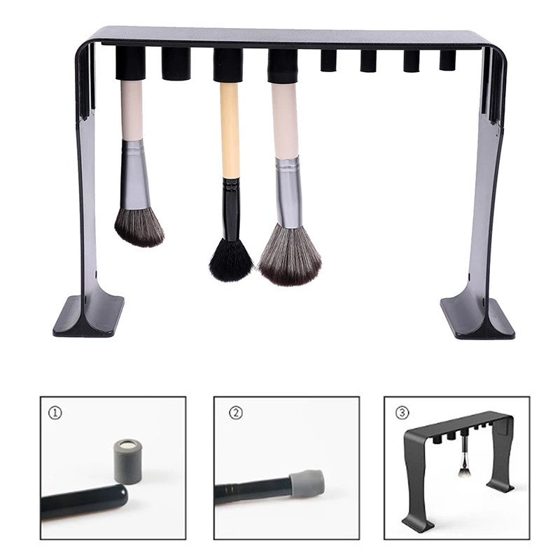 

1set Magnetic Suction Brush Drying Storage Rack Cleaning And Drying Tools For Women Magnet Frame Make Up Brush Drying Rack