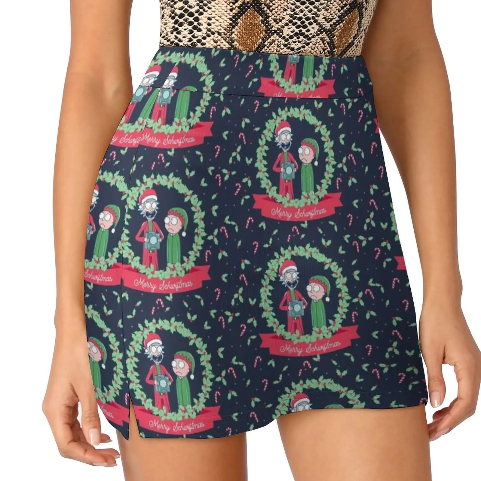 Merry Schwiftmas ( ) Женская юбка Y2K Летняя одежда 2022 брючная в стиле Kpop с карманом Rick Sanchez