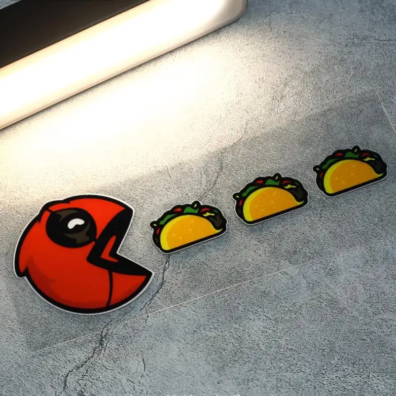 Забавная наклейка Deadpool Eat в виде гамбургера комикс светоотражающие милые