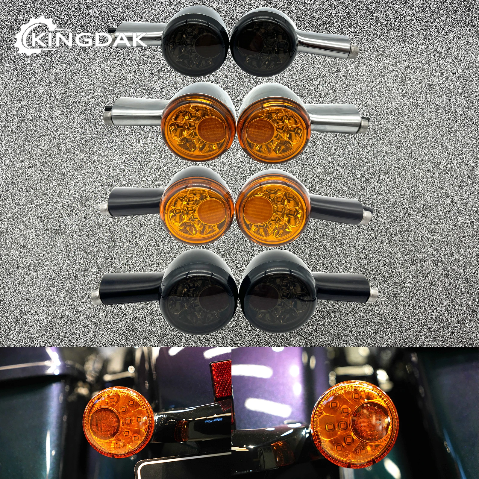 

Motorcycle Rear Turn Signals Indicator LED Running Brake Lights Fit for Harley Sportster Iron XL883 XL1200 48 1992-2022