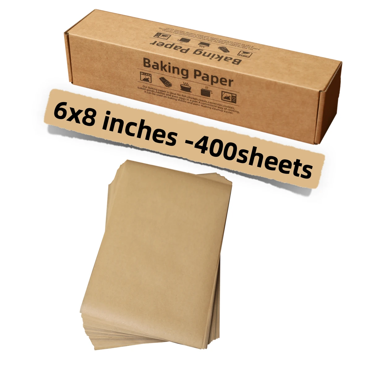 Бумага для выпечки гамбургеров 6 x 8 дюймов предварительно вырезанная