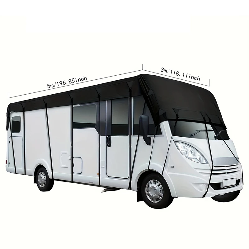 

210D ткань Оксфорд, защитный чехол на крышу автофургона, портативный дом на колесах, кемпер, верхний брезентовый чехол, водостойкий пылезащитный солнцезащитный козырек