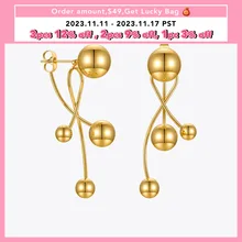 ENFASHION Removable Balls Plant Earrings For Women Gold Color Drop Earring Stainless Steel Fashion Jewelry Pendientes E211255