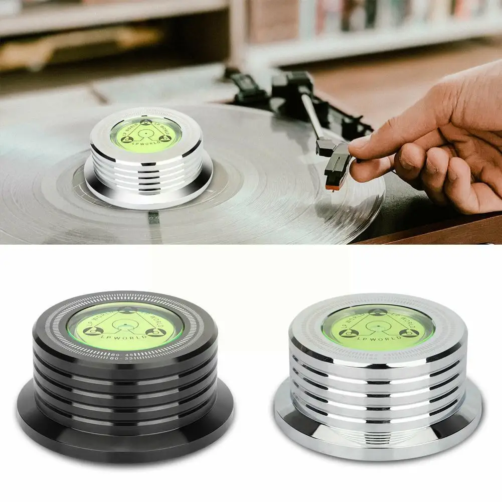 50hz 60hz Aluminum Alloy Disc Stabilizer Metal Vinyl Player Record Weight Clamp Turntable Accessories B7z2