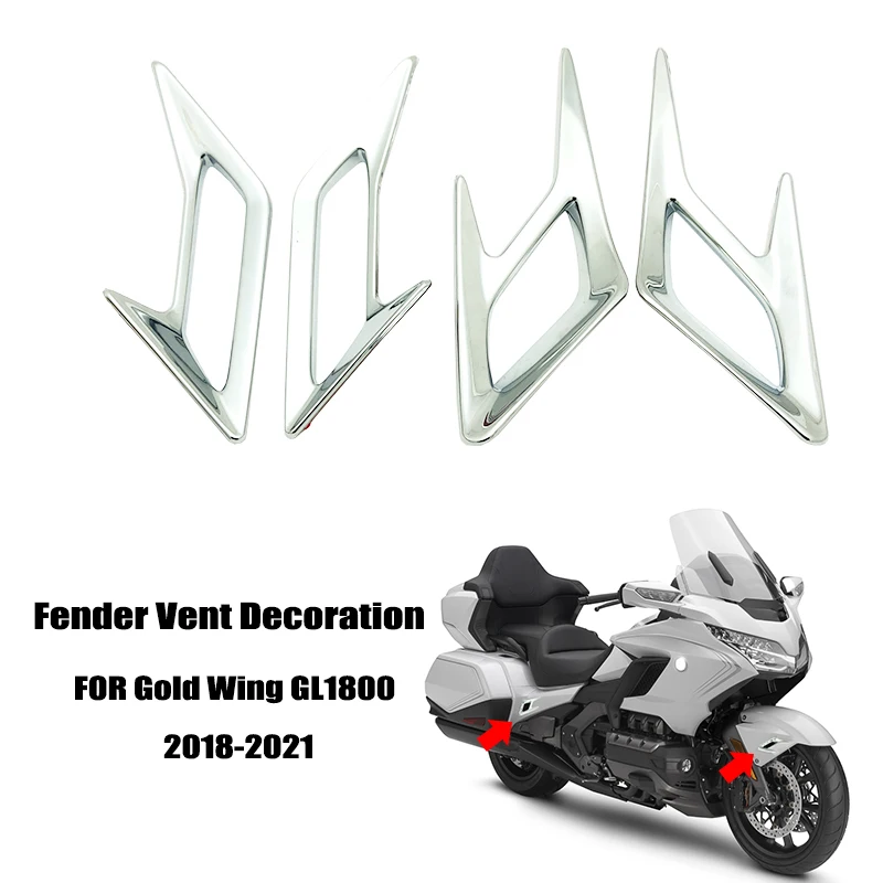

Goldwing 1800 Chrome Front & Rear Fender Vent Decoration Trims For Honda Goldwing GL1800 GL 1800 2018 2019 2020 2021 Motorcycle