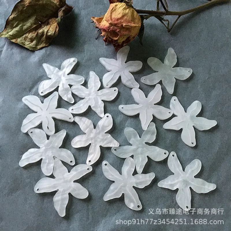 

5pcs Korean new exaggerated water grain flower petals acrylic acetic acid accessories diy earrings accessories wholesale