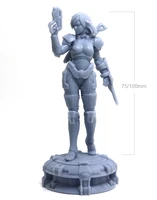 124 75mm 118 100mm resin model space woman soldier figure sculpture unpainted no color rw 282