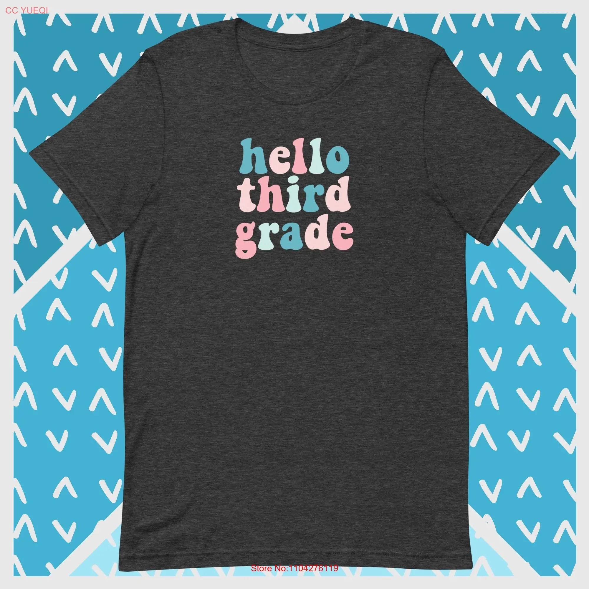 Футболка Hello Third Grade First Teacher for Team Spirit Day Teaching Squad с длинными или короткими рукавами