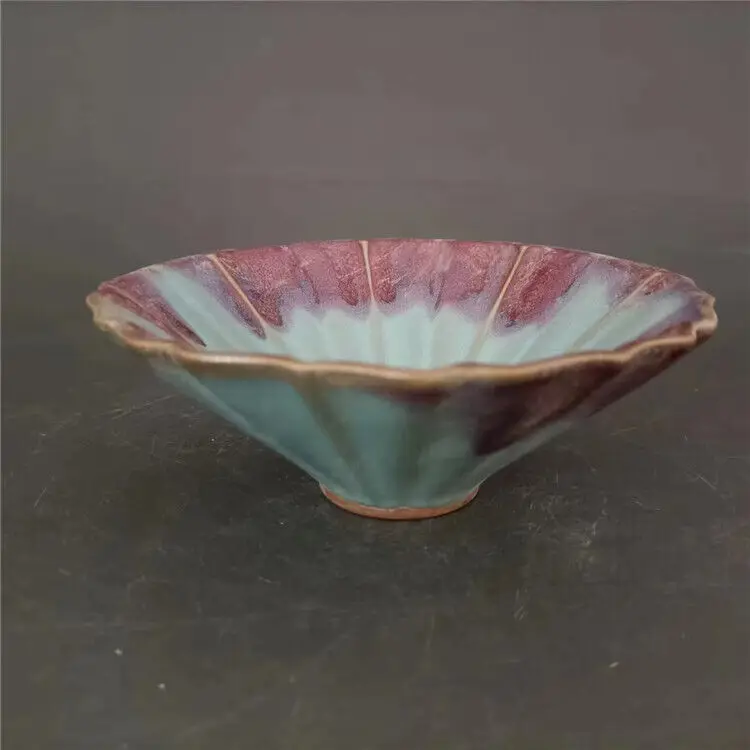 Китайская Песня Jun дизайнерская чаша с синей глазурью и фиолетовыми пятнами