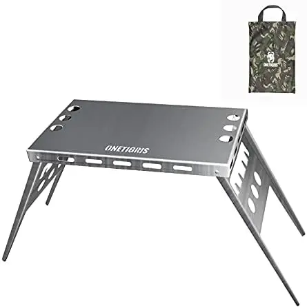 

Small Folding Table, Lightweight Portable Outdoor Camping Table with Tote Bag for 1-2 Person Camping, Picnic, Beach, Backyard, B