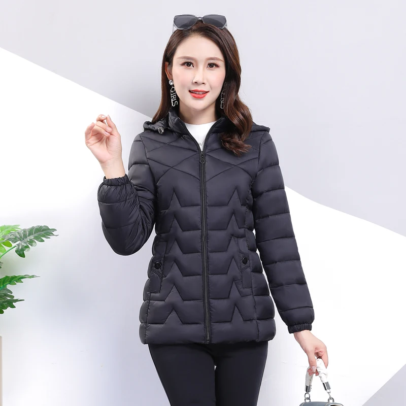 Women Jacket 2022 New Autumn Winter Parka Coat Windbreaker Female Solid Outwear Womens Winter Clothing  Space Cotton Warm Coat