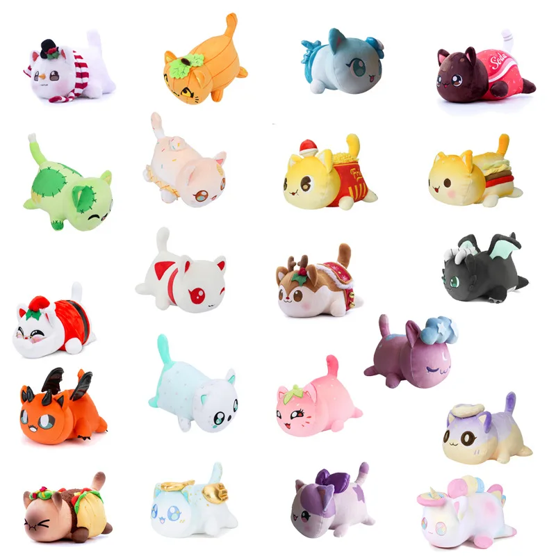 

Meows Aphmau Plush Doll Coke French Fries Burgers Bread Sandwiches Food Cat Plushie Sleeping Pillow Children's Christmas Gifts