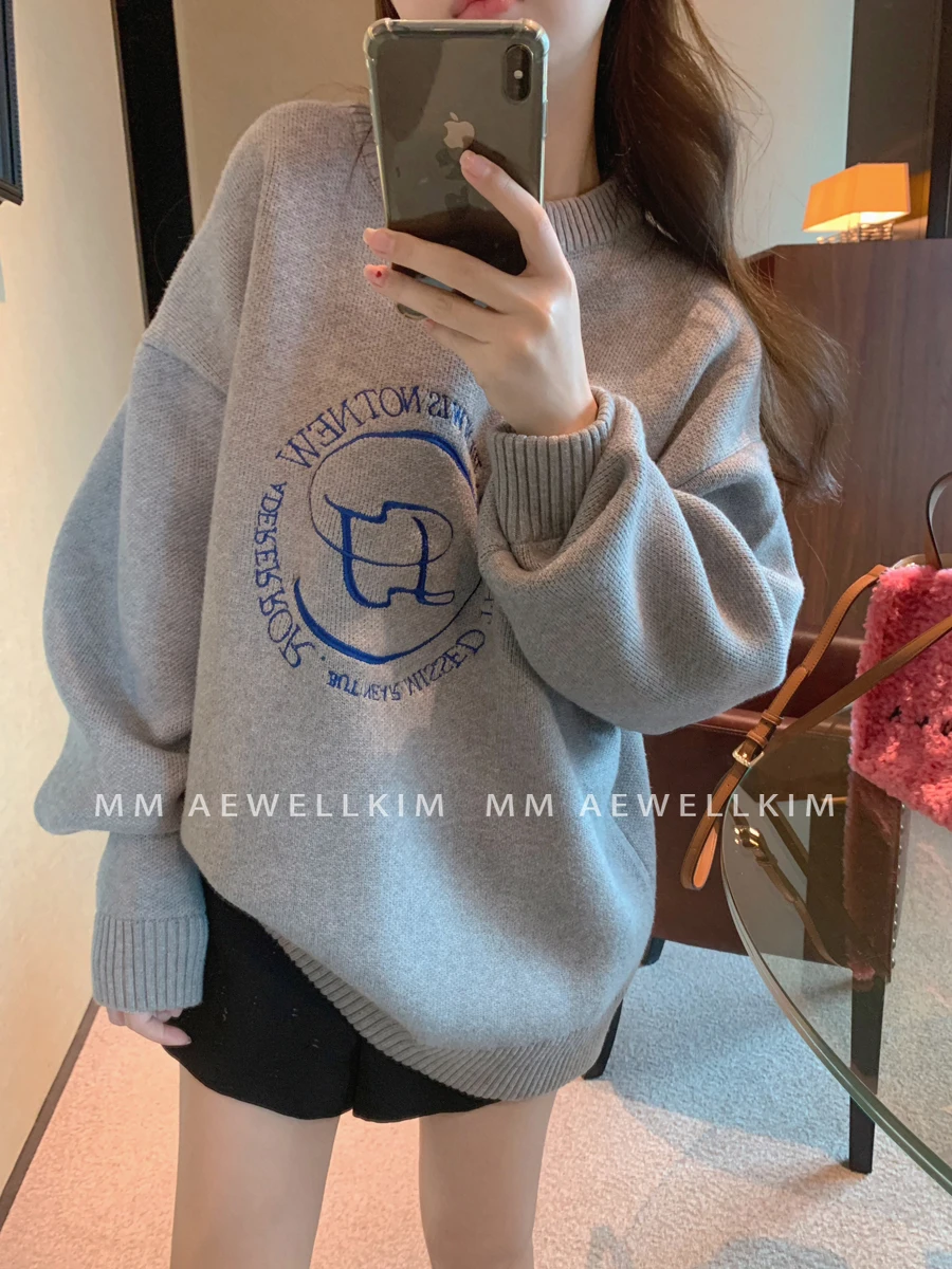 

ADER ERROR Knitted Sweater Premium Knitted Top Unisex Spring and Autumn New Lazy Couple Pullover Knit Shirt for Men and Women