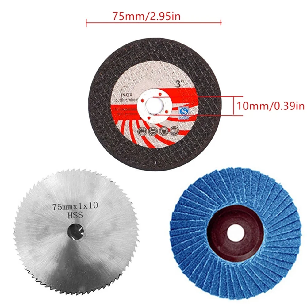 

16pcs 75x10mm Grinding Wheel Metal Cutting Disc HSS Saw Blade For Angle Grinder For Surface Conditioning And Grinding Iron