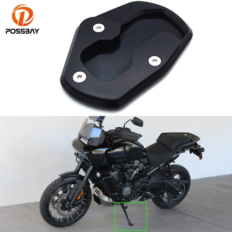

Motorcycle Foot Side Stand Enlarge Bracket Pad Support Plate Kickstand Extension for Harley Davidson Pan America 1250 2021