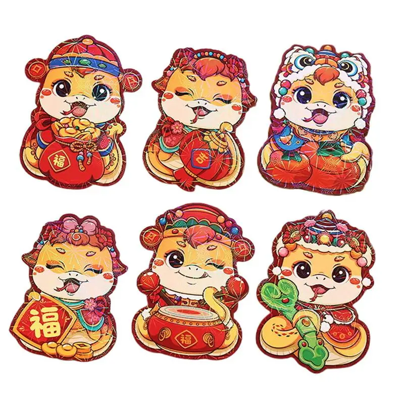 Красные конверты с китайским мультяшным рисунком для денег на удачу красный