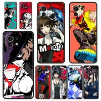 persona 5 anime phone case for xiaomi poco x3 nfc m3 f3 m4 mi 12 11 ultra note 10 lite 11x 11t 10t pro 5g 9t 11i black cover