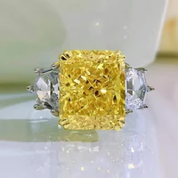 new radiant cut 1012 high carbon diamond ring ins wind jewelry ring female imported high carbon diamond