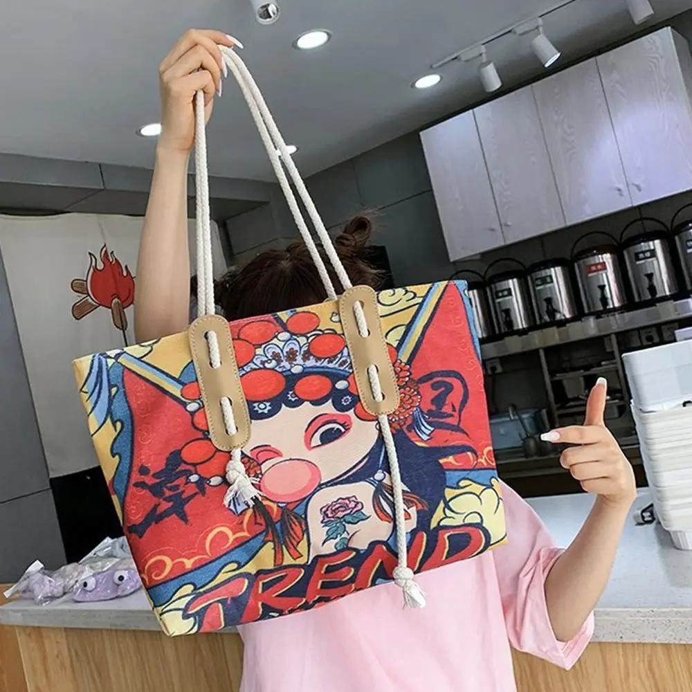

Handbag Metal Zipper Shoulder Bag Bread Large Capacity Bag Women Tote Bag Computer Bag Korean Style Linen Bag
