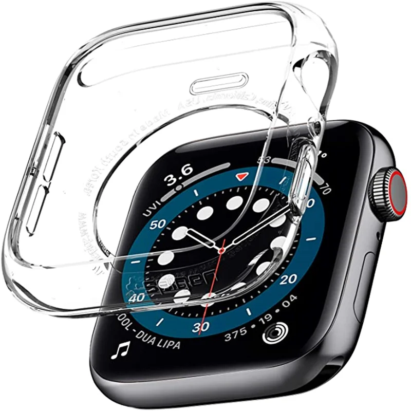 

Watch Half Cover Case For Apple Watch 7 6 5 40/44/41mm Scratch Silicone Soft Cases For iWatch Series 4 3 45/42/38mm Accessories