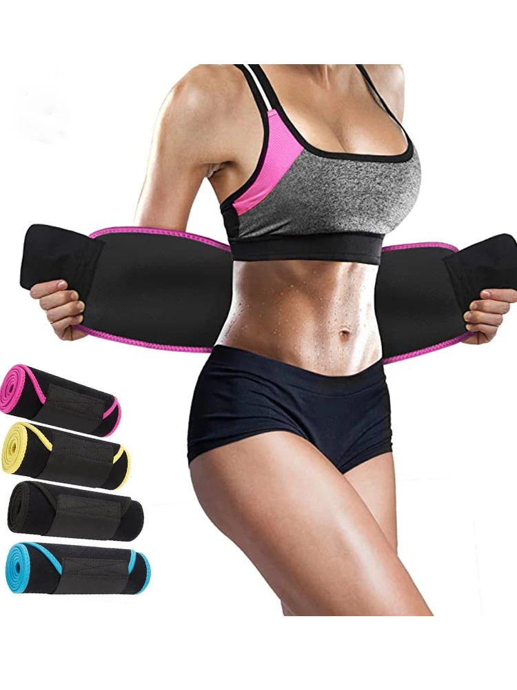 

Sauna Slimming Belt Adjustable Women Belt Sweat Waist Trainer Body Shaper Gaine Ventre Slimming Waist Belt bodybuilding belt