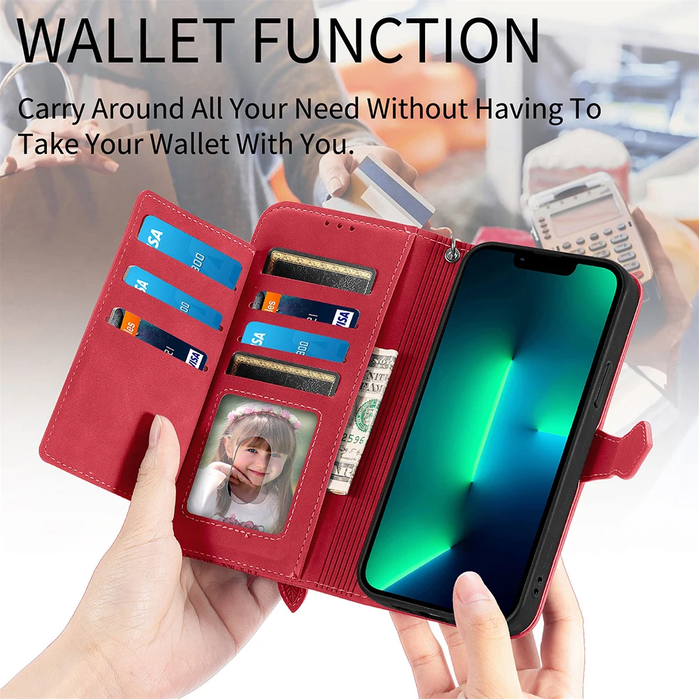 Для Tecno Spark 5 Pro 6 7 8 8P Camon 15 16 SE 18P 18i Pova 2 3 POP 4 Lite Air Doka Zipper Flip Leather Wallet Phone Case.