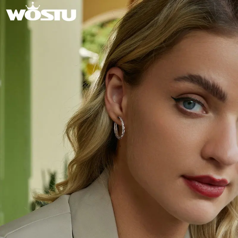 Серьги-кольца серебряные в стиле хип-хоп