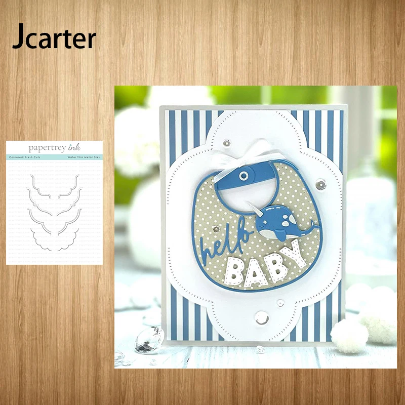 

Cornered Fresh Cuts Metal Cutting Dies Craft Mold Mould Blade Punch Stencil for Scrapbooking Handmade Tool Border Model Decor