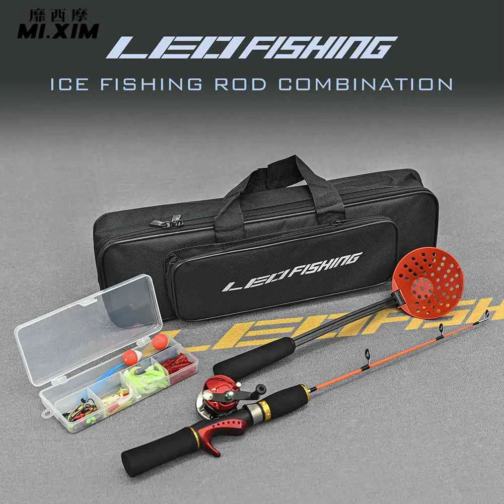 

50 см катушка для удочки комбинированная Удочка из нержавеющей стали с катушкой Нескользящая рукоятка складной уличный инструмент для рыба...