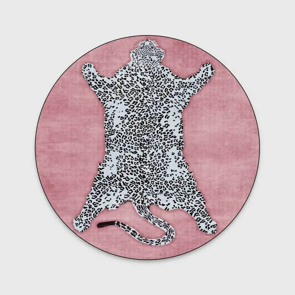

Modern fashion black and white tiger grain fur dark green blue yellow living room bedroom anti-skid mat carpet