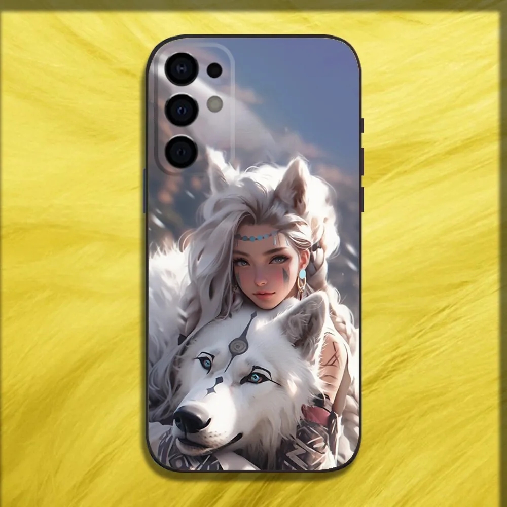 Чехол для телефона Prince M-MononokeS Hime Samsung S24 S21 S22 S23 S30 Ultra S20 Plus Fe Lite Note 10 9 5G черный мягкий