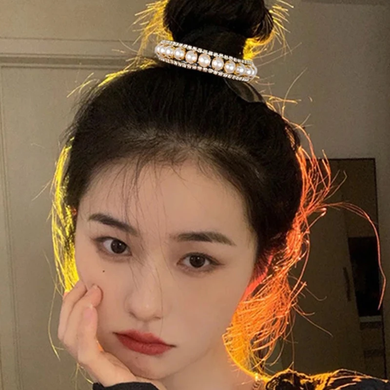 

Ponytail Hair Claws for rhinestone Tassel Hair Clip Pearl Expanding Bun Holder