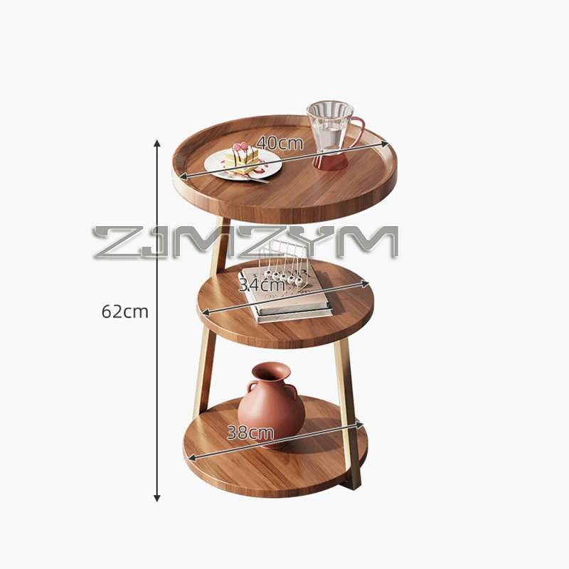 Скандинавский круглый журнальный столик для хранения вещей стол отдыха