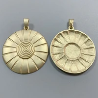 2pcslot matt gold large boho spiral vortex swirl round charms pendants for necklace jewelry making accessories