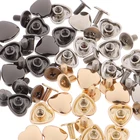 Металлические ножки в форме сердца, заклепки, шпильки, пирсинг для сделай сам, кошелек, сумка, кожаные изделия, панк, сделай сам, изготовление ювелирных изделий, заклепки, аксессуары для сумок