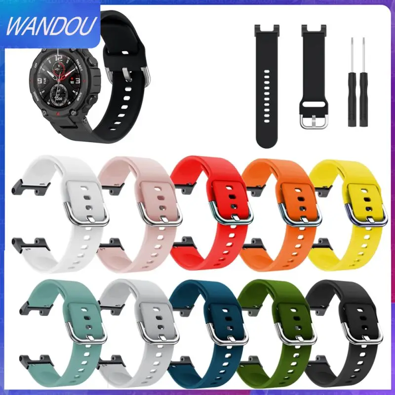 

Ремешок сменный силиконовый для наручных часов, спортивный браслет для смарт-часов Huami Amazfit T-rex, разные цвета