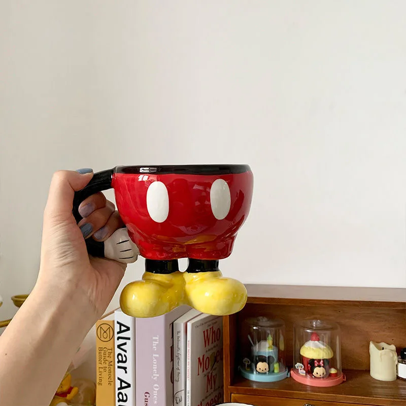 Disney kids Mickey Ceramic Mug Cup Primary School Water Cup  Kindergarten Baby Drinking Water Cup