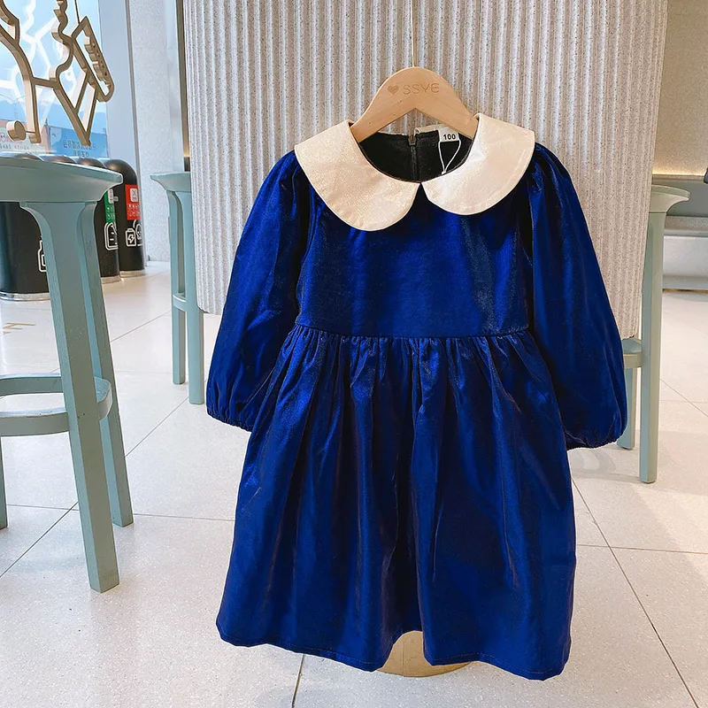 

Princess Girl Dress Winter New Baby Girl Dress with Baby Collar Velvet Thick Dress Wedding Dress Girl Dress Vestidos De Niña